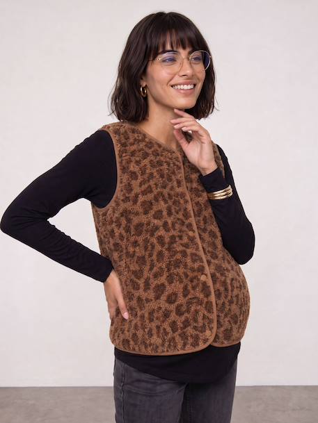 Gilet grossesse et allaitement marron - vertbaudet enfant 