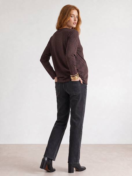 Maternity long-sleeved T-shirt chocolate - vertbaudet enfant 