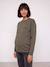 Maternity and nursing sweatshirt khaki - vertbaudet enfant 