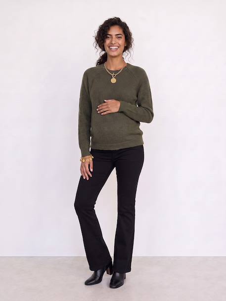 Maternity and nursing jumper bordeaux red+khaki - vertbaudet enfant 