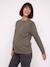 Maternity and nursing sweatshirt khaki - vertbaudet enfant 