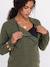 Maternity and nursing jumper bordeaux red+khaki - vertbaudet enfant 