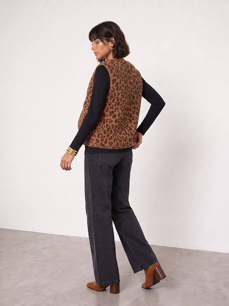 Gilet grossesse et allaitement marron - vertbaudet enfant 