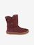 Barefoot TEX SUEDE FRODDO children's boots black+bordeaux red+gold+grey - vertbaudet enfant 