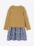 Dress & Jacket Outfit with Floral Print for Girls camel+grey green+navy blue+pale yellow - vertbaudet enfant 