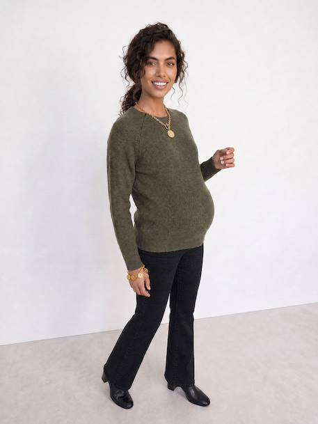 Slim flared maternity jeans black - vertbaudet enfant 