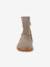 Barefoot TEX SUEDE FRODDO children's boots black+bordeaux red+gold+grey - vertbaudet enfant 