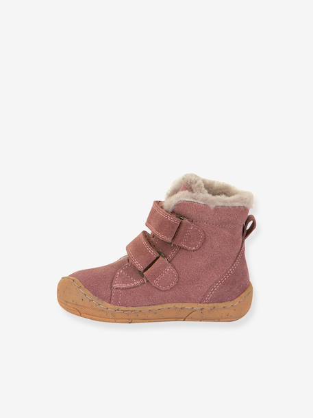 Boots fille MINNI SUEDE Froddo bleu pétrole+fuchsia+vieux rose - vertbaudet enfant 