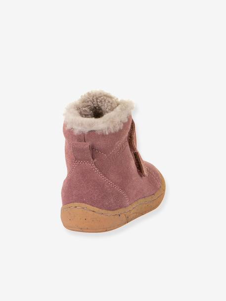Boots fille MINNI SUEDE Froddo bleu pétrole+fuchsia+vieux rose - vertbaudet enfant 
