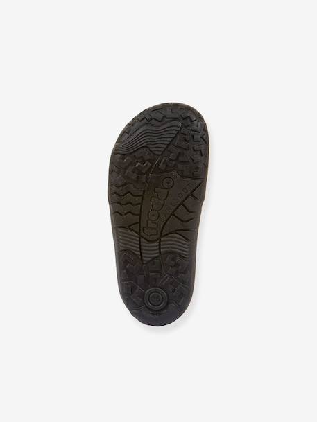 Barefoot TEX SUEDE FRODDO children's boots black+bordeaux red+gold+grey - vertbaudet enfant 