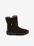Barefoot TEX SUEDE FRODDO children's boots black+bordeaux red+gold+grey - vertbaudet enfant 