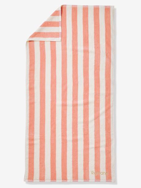 Striped Bath Towel with Recycled Cotton, Transat striped blue+striped pink+striped yellow - vertbaudet enfant 