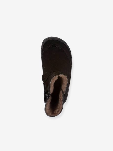 Bottes pieds nus enfants BAREFOOT TEX SUEDE Froddo bordeaux+gris+noir+or - vertbaudet enfant 
