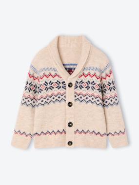 Shawl collar cardigan for boys - vertbaudet enfant