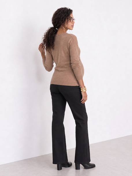 Pull devant/dos grossesse et allaitement beige+Blanc - vertbaudet enfant 