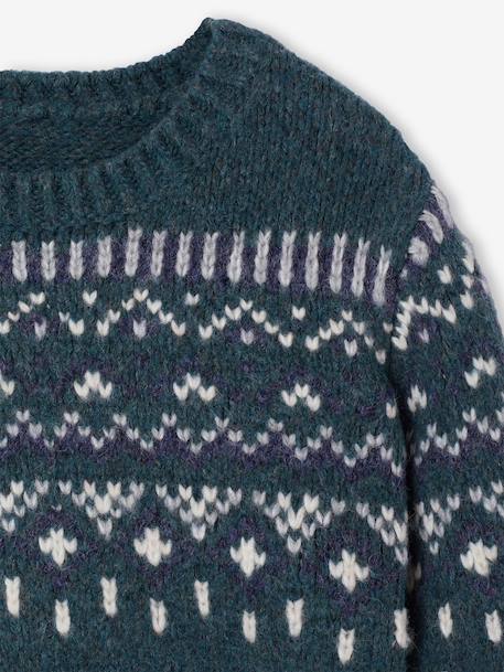 Jacquard jumper for boys green - vertbaudet enfant 
