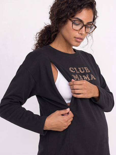 Maternity and nursing T-shirt anthracite - vertbaudet enfant 