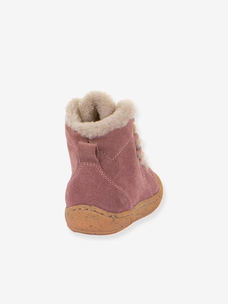 Bottes enfants MINNI SUEDE LACES Froddo caramel+vieux rose - vertbaudet enfant 