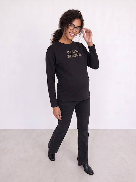 T-shirt grossesse et allaitement anthracite - vertbaudet enfant 