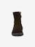 Barefoot TEX SUEDE FRODDO children's boots black+bordeaux red+gold+grey - vertbaudet enfant 