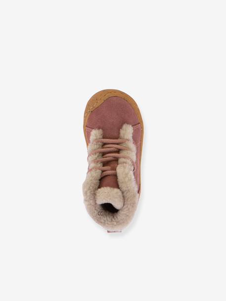 Bottes enfants MINNI SUEDE LACES Froddo caramel+vieux rose - vertbaudet enfant 