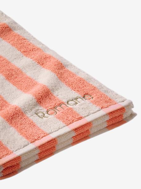 Striped Bath Towel with Recycled Cotton, Transat striped blue+striped pink+striped yellow - vertbaudet enfant 