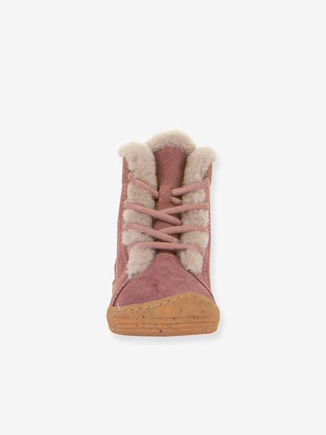 Bottes enfants MINNI SUEDE LACES Froddo caramel+vieux rose - vertbaudet enfant 