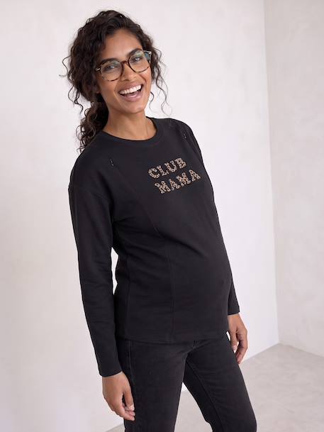 Maternity and nursing T-shirt anthracite - vertbaudet enfant 