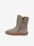 Barefoot TEX SUEDE FRODDO children's boots black+bordeaux red+gold+grey - vertbaudet enfant 