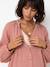 Blouse in Organic Cotton Gauze* for Maternity & Nursing dusky pink+sage green - vertbaudet enfant 