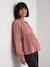 Blouse grossesse et allaitement en gaze coton biologique* bois de rose+vert sauge - vertbaudet enfant 
