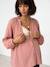 Blouse in Organic Cotton Gauze* for Maternity & Nursing dusky pink+sage green - vertbaudet enfant 