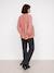 Blouse in Organic Cotton Gauze* for Maternity & Nursing dusky pink+sage green - vertbaudet enfant 