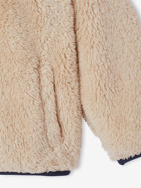 Sweat polaire à capuche garçon blanc - vertbaudet enfant 