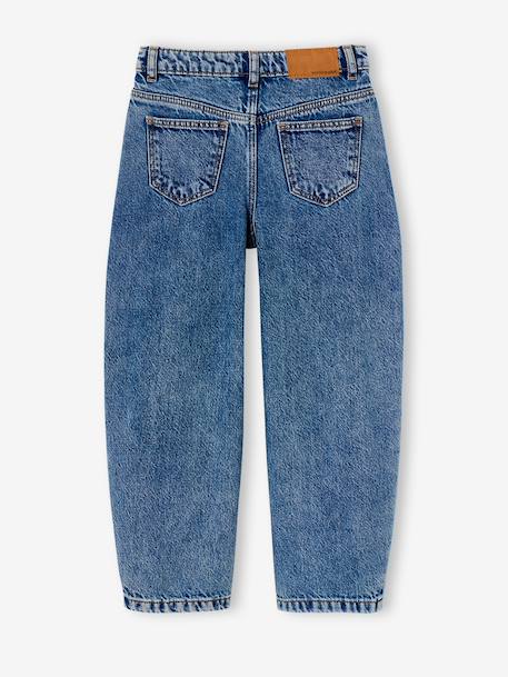 Balloon jeans for girls bleached denim+medium blue - vertbaudet enfant 