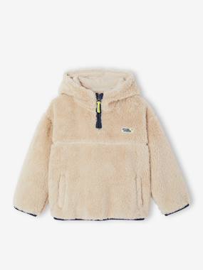 Sweat polaire à capuche garçon - vertbaudet enfant Garçon-Sweat polaire à capuche garçon
