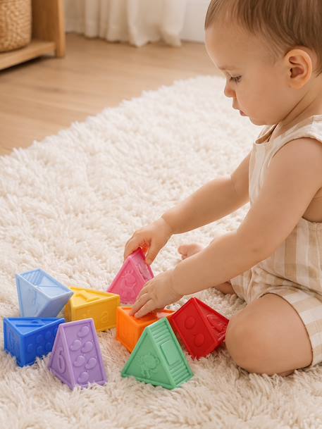 Set of 9 sensory triangles multicoloured - vertbaudet enfant 