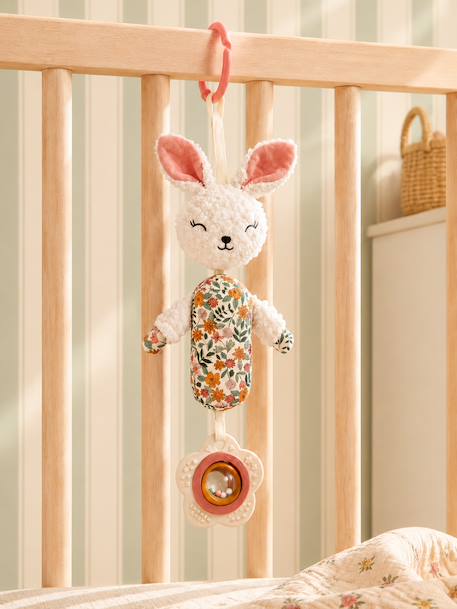 Hochet d'éveil à suspendre lapin rose - vertbaudet enfant 