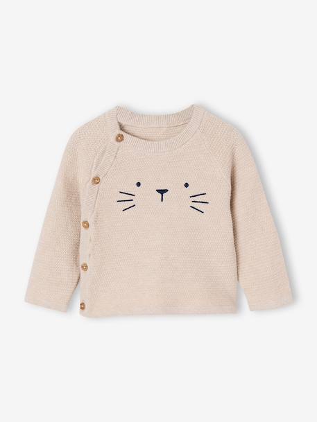 Gilet tricot naissance bébé beige chiné - vertbaudet enfant 