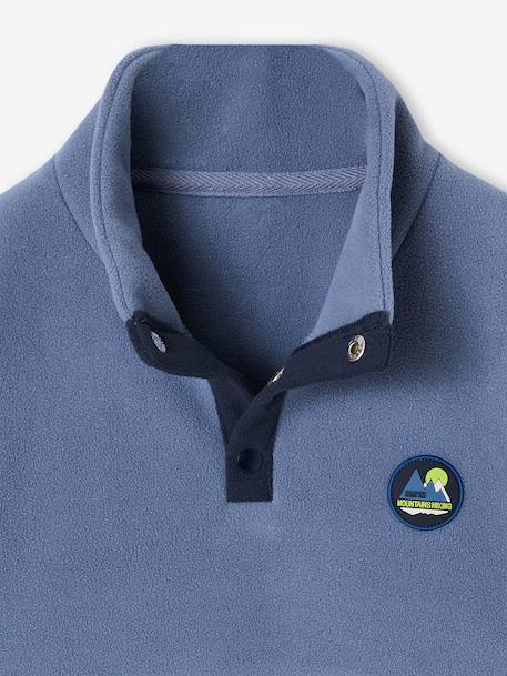 Sweat polaire garçon manches longues bleu+vert - vertbaudet enfant 