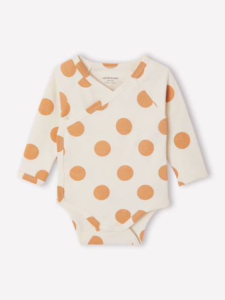 Pack of 5 long-sleeved bodysuits for newborns beige - vertbaudet enfant 