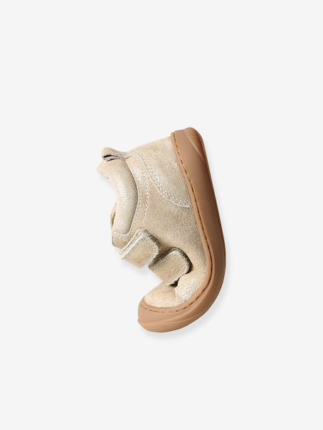 Soft Leather Ankle Boots for Babies, Designed for First Steps bronze+gold+golden yellow+mauve+old rose+printed beige+printed blue+printed green+printed pink+rose+rosy+set pink+turquoise - vertbaudet enfant 