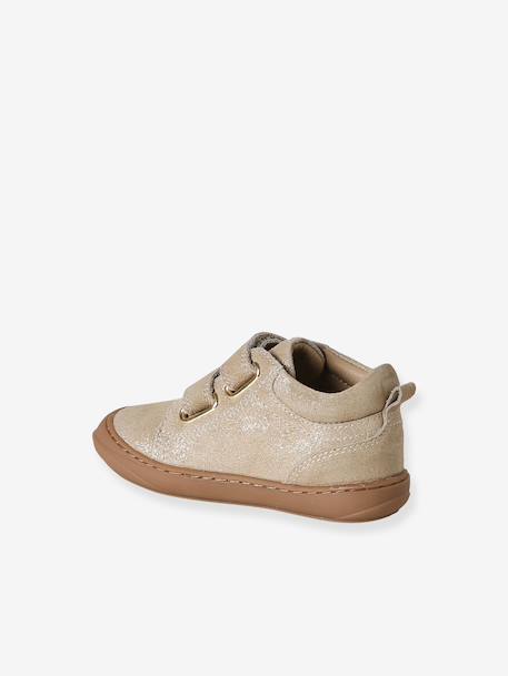 Soft Leather Ankle Boots for Babies, Designed for First Steps bronze+gold+golden yellow+mauve+old rose+printed beige+printed blue+printed green+printed pink+rose+rosy+set pink+turquoise - vertbaudet enfant 