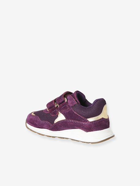 Baskets bébé fille cuir à scratchs prune - vertbaudet enfant 