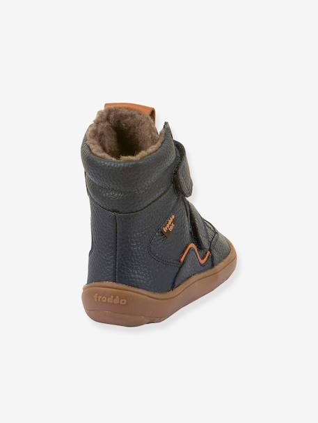 Chaussures d'hiver barefoot enfants BAREFOOT TEX WINTER Froddo bleu nuit+marron - vertbaudet enfant 