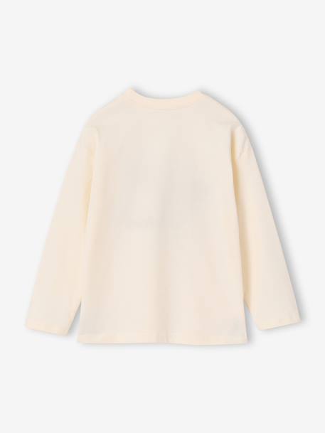 Long-sleeved T-shirt for boys ecru - vertbaudet enfant 