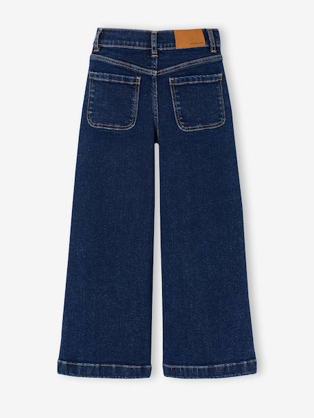 Wide-leg jeans for girls deep blue - vertbaudet enfant 