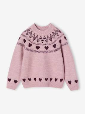 Pull fille manches longues col rond - vertbaudet enfant Fille-Pull fille manches longues col rond