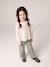 Long-sleeved shirt for girls rosy+slate blue+vanilla - vertbaudet enfant 