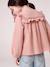 Long-sleeved shirt for girls rosy+slate blue+vanilla - vertbaudet enfant 